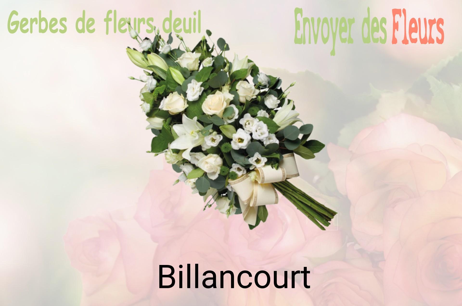 Gerbe de fleurs de deuil livrée à Billancourt